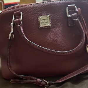 Dooney & Bourke Wine Leather Shoulder Bag